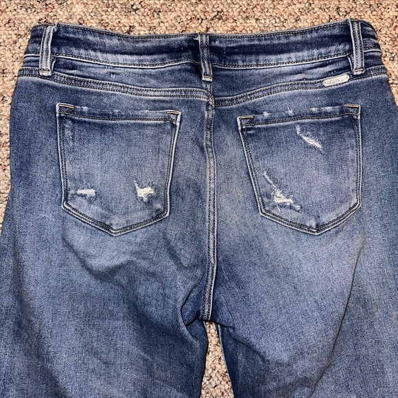 KanCan Women's Mid-Rise Ankle-Skinny Blue Distressed Jeans. Size 31 - Picture 8 of 9